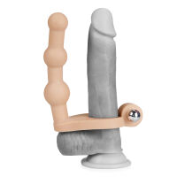 Vibračný erekčný krúžok na penis s masérom 14 cm - 76609366 - 3