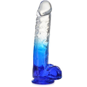 DVOUBAREVNÉ DILDO 24 cm GELOVÝ UMĚLÝ PENIS NA SILNÉ PŘÍSAVCE - 76606447