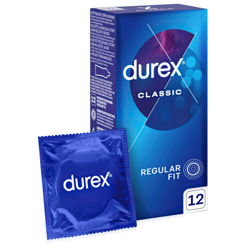 Durex Classic klasické kondómy 12 ks - 77936664