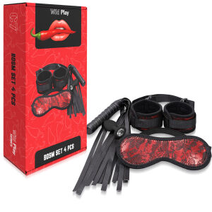 Zmyselná súprava s čipkou BDSM EROSPACE WILD PLAY C7 4 produkty - 74562019