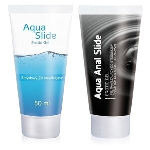 Sada lubrikantov Aqua Slide + Aqua Anal Slide 2 x 50 ml - 77116161