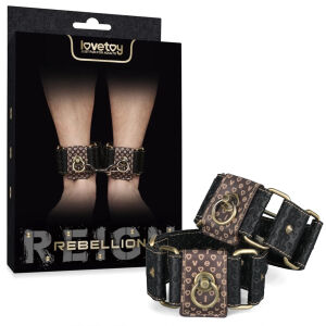 Rebellion kožené putá na nohy z ekokože BDSM pre páry Rebellion - 72411577