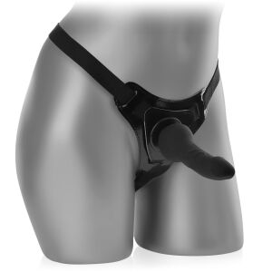 Strap-on s odnímateľným silikónovým dildom 15 cm - 77012104