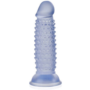 Gélový umelý penis s výstupkami super stimulácia 13 cm - 72653394