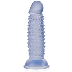 Gélový umelý penis s výstupkami super stimulácia 13 cm - 72653394