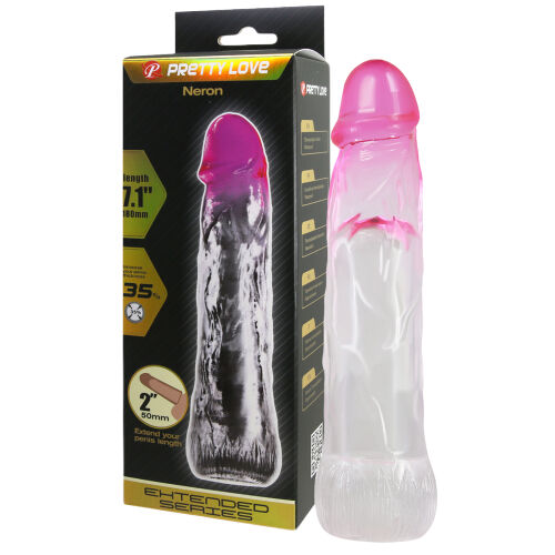 Priehľadný návlek na zväčšenie penisu + 5 cm - 70191499