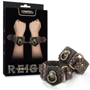 Rebellion elegantné kožené putá na ruky doplnok BDSM - 73400331