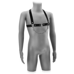 Pánsky postroj harness na hrudník popruhy bdsm - 78590379