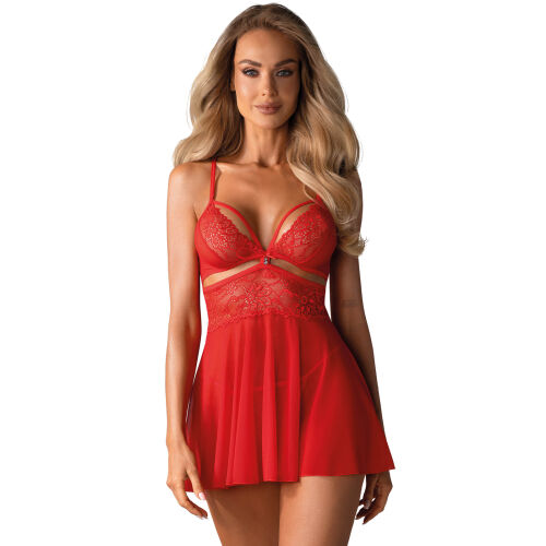 Obsessive košieľka babydoll a tangá 838-BAB-3 - 79188148