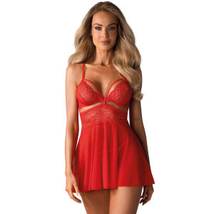 Obsessive košieľka babydoll a tangá 838-BAB-3 - 79188148