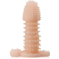 NÁVLEK NA PENIS 100% ELASTICKÁ TENKÁ NÁSADA S HROTY CYBERSKIN  – 70905177