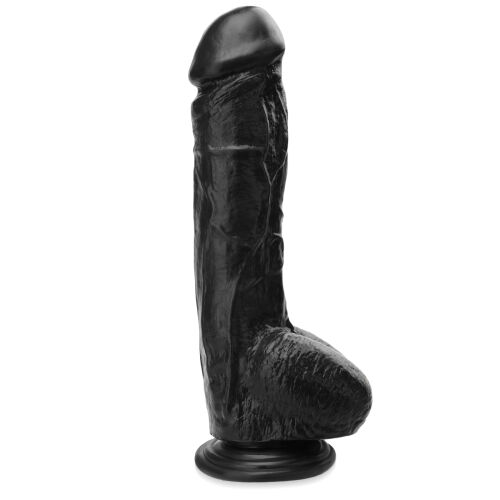 Realistický veľký umelý penis 22 cm hrubé dildo čierne - 72430634
