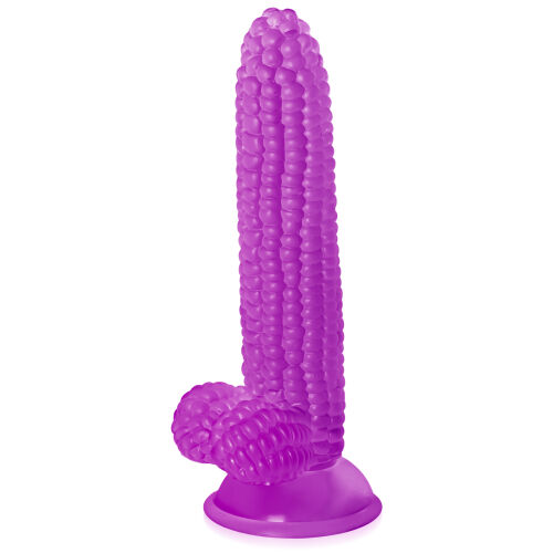 Stimulujúce dildo 20 cm fialový penis klas kukurice - 70269477