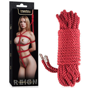Rebellion červené lano na viazanie bondage BDSM 10 m - 77377750