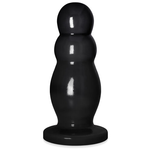 Hrubý gélový análny kolík čierne dildo max 6 cm priemer - 79857366