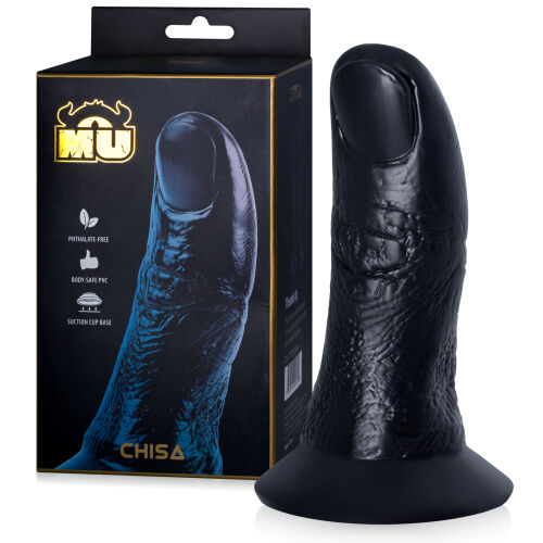 Čierne dildo fantasy prst obra 19 cm s prísavkou - 70981942