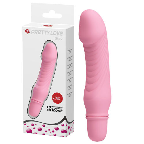 Ružový silikónový minivibrátor na batérie 10 funkcií - 71839724
