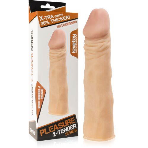 Predlžovací a zhrubšujúci návlek na penis pre 100 % realistický pôžitok - 75814824