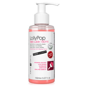 Lovely lovers lollypop - príchuťový intímny gél čerešňový lízatko orálny sex 150 ml - 73549029