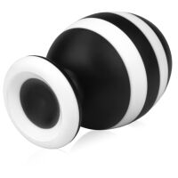 Veľký čierno-biely análny kolík s prísavkou 8,3 cm - 76660858 - 5