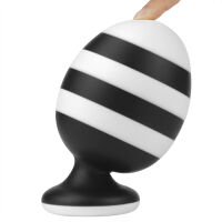 Veľký čierno-biely análny kolík s prísavkou 8,3 cm - 76660858 - 6