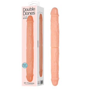 Dvojité realistické ohybné telové dildo pre páry 36 cm - 71519872