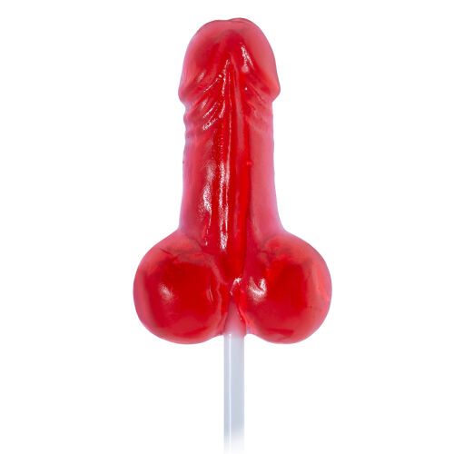 Jahodový lízankový v tvare penisu vtipný darček - 79004799