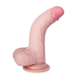 Realistické dildo pružný umelý penis 18 cm - 71303651