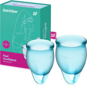 SATISFYER FEEL CONFIDENT - MENSTRUAČNÍ KALÍŠEK SADA 2ks. - 72190264