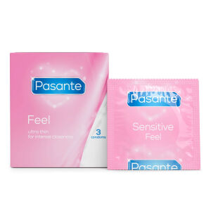 Pasante Feel tenké kondómy so zásobníkom 3 ks - 77120183