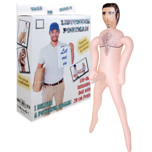 Nafukovacia bábika lásky POŠTÁR penis 20 cm - 71579101