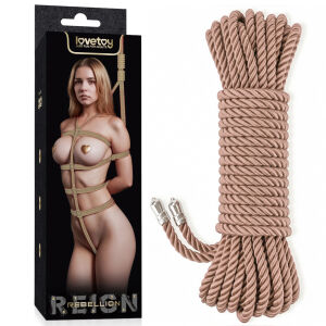 Rebellion béžové lano na zväzovanie bondage BDSM 10 m - 77126084