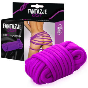 Odolné fialové lano na BDSM zväzovanie 100% bavlna 5m - 78876133