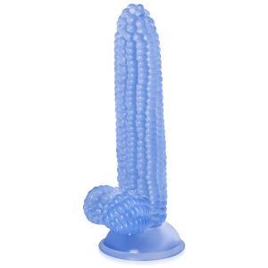 Stimulujúce dildo 20 cm modrý penis klas kukurice - 79213865
