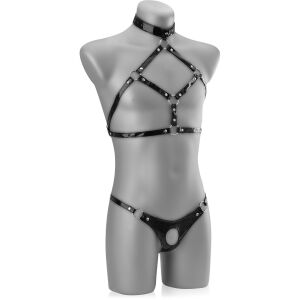 MUŽSKÁ SADA, ODĚV BDSM S OTVOREM PRO PENIS  - 76533099