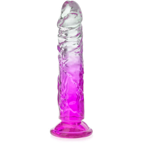 Elastické gélové dildo 17 cm dvojfarebný umelý penis - 74096908