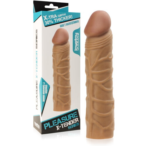 NÁVLEK Z KŮŽE CYBERSKIN PRODLUŽUJÍCÍ ZVĚTŠUJÍCÍ OBJEM PENISU REALISTICKÝ TVAR - 74720601