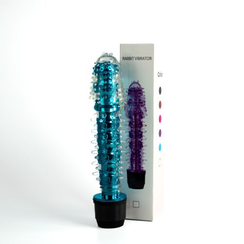 Gélový vibrátor s masážnymi hrotmi 18 cm - 72007200