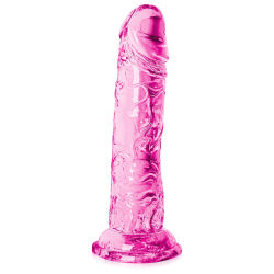 Anatomické elastické ružové dildo 18 cm - 79320155