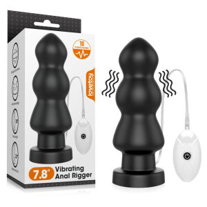 Veľký vibrujúci análny kolík s diaľkovým ovládačom, 7 cm priemer, 10 funkcií - 79399862