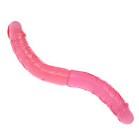 Dvojité realistické ohybné ružové dildo pre páry 36 cm - 76148771 - 5