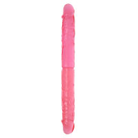 Dvojité realistické ohybné ružové dildo pre páry 36 cm - 76148771 - 2