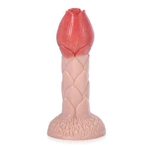 Telové dildo v tvare kvetu so silnou prísavkou 20 cm - 70549171