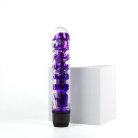 Gélový vibrátor s výstupkami a plynulou reguláciou vibrácií 18 cm - 73106772 - 2