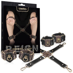 Rebellion exkluzívna súprava BDSM na spútanie putami na nohy a ruky - 77147754