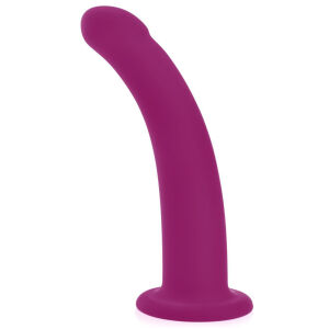 SILIKONOVÉ DILDO NA PŘÍSAVCE TENKÝ ZAHNUTÝ PENIS DO VAGÍNY I ANUSU - 71540762