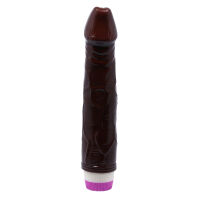 Realistický anatomický vibrátor hnedý penis s otočným ovládačom 21,5 cm - 77388198 - 5