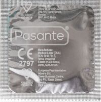 Pasante Ribbed - vrúbkovaný kondóm pre intenzívnejšie potešenie 1 ks - pss 1080ra - 2