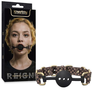 Rebellion elegantný silikónový roubík s otvormi BDSM pomôcka pre páry - 78891442