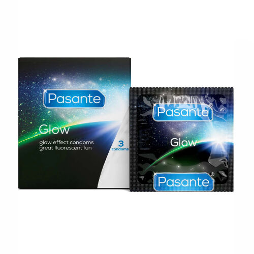 Pasante Glow prezervatívy svietiace v tme 3 ks - 76007332